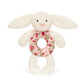 Blossom Cream Bunny 'Berry' Ring Rattle